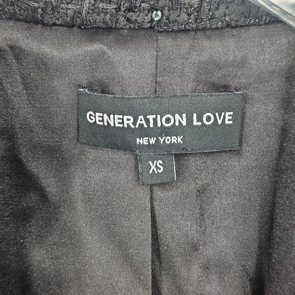 Generation Love‎ Lila Contrast Tweet Blazer in Black/Cream XS - Picture 5 of 10